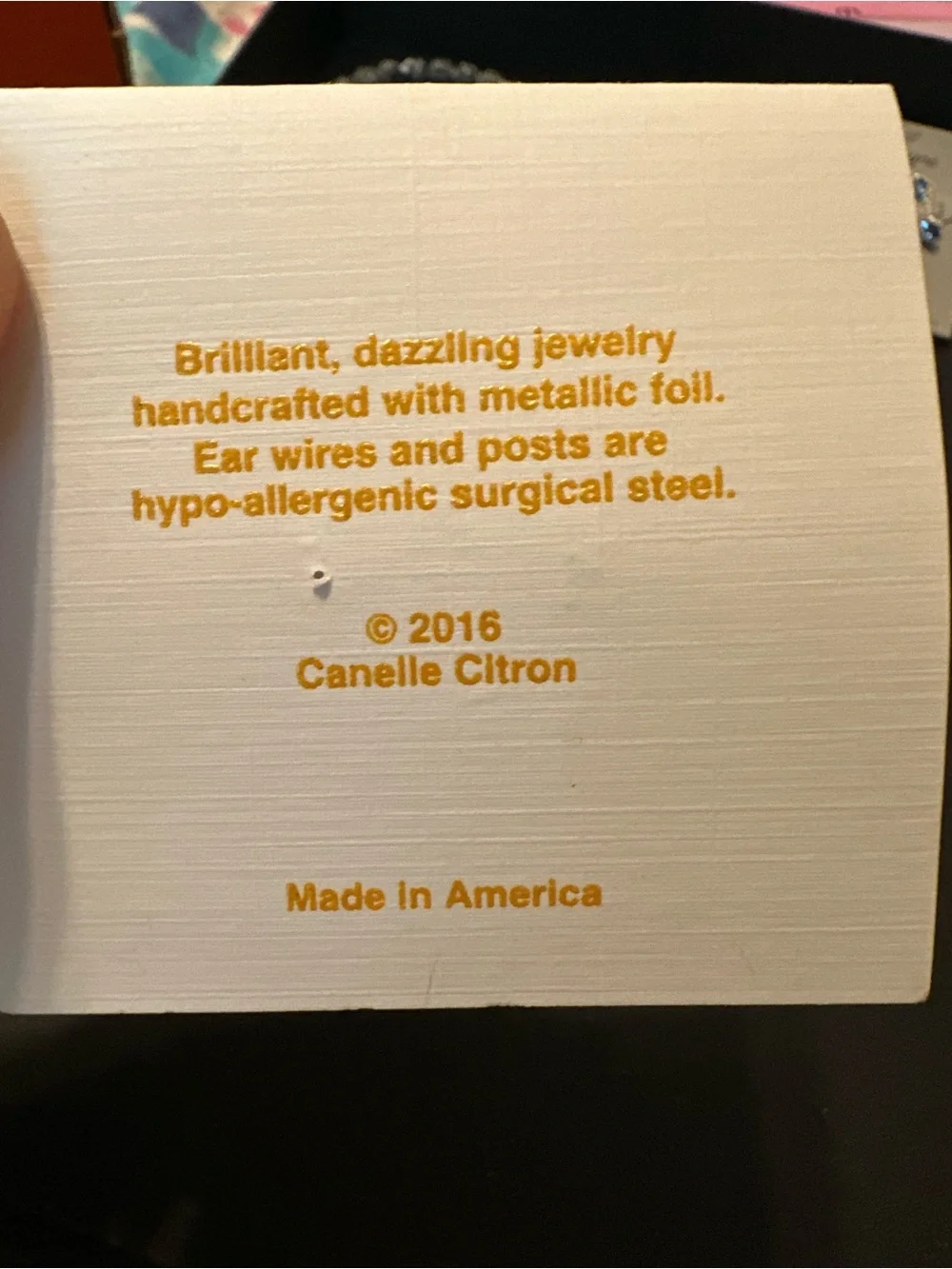 Navy Blue Stud Earrings – Brand New.